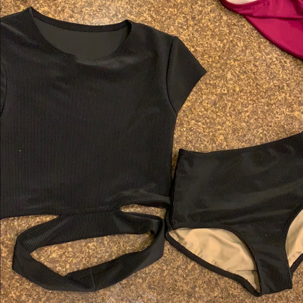 2 piece 5 dance set black